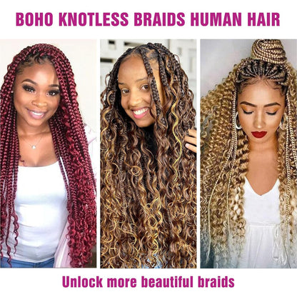 Color #27 Human Braiding Hair Deep Wave Bulk 100% HumanMink Hair 100g/Bundle 20inch 22inch