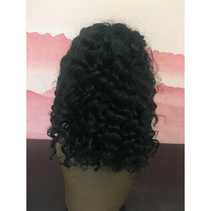 Full Lace Wig For Braids High Heat Resistant Synthetic Hair Curly 10 inch