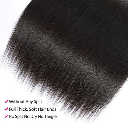 100% Affordable Human Hair Bundles - #1 Jet Black Straight Remy Hair Extensions (10"-30")