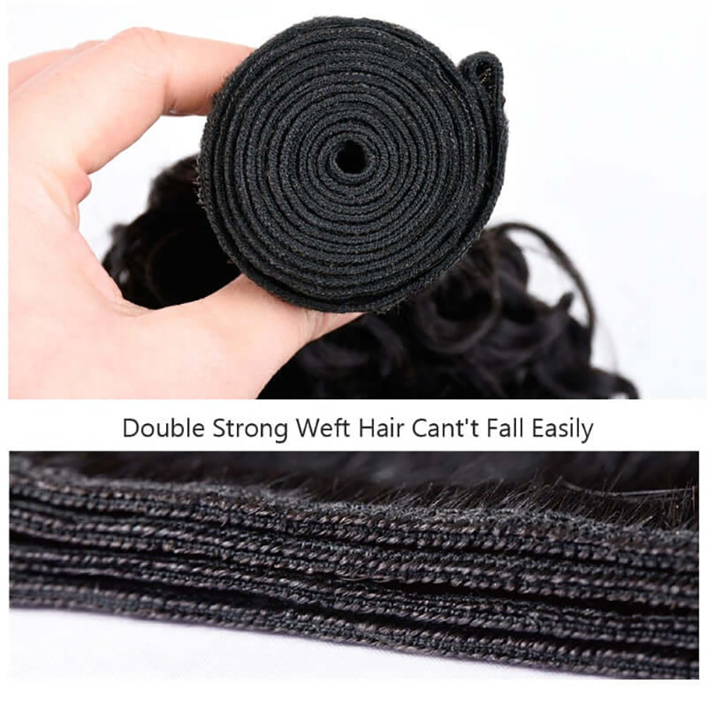 100% Affordable Human Hair Water Wave Bundles | Natural Black 1B | 10"-30" | Remy Weave