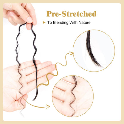 Pre-Divided 100% Human Hair Boho Braids - Deep Wave Natural Black Bulk Hair (50g-200g Options)