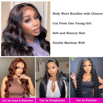 3 Bundle Affordable 100% Human Hair Body Wave Unprocessed | Jet Black Color | Value Set Deal