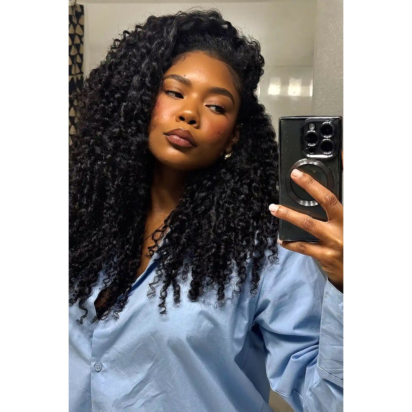 Burmese Curly with Spiral Ends Crochet 100% Human Hair - Boho Braiding Hair For Miracle Knots (50g/Pack)