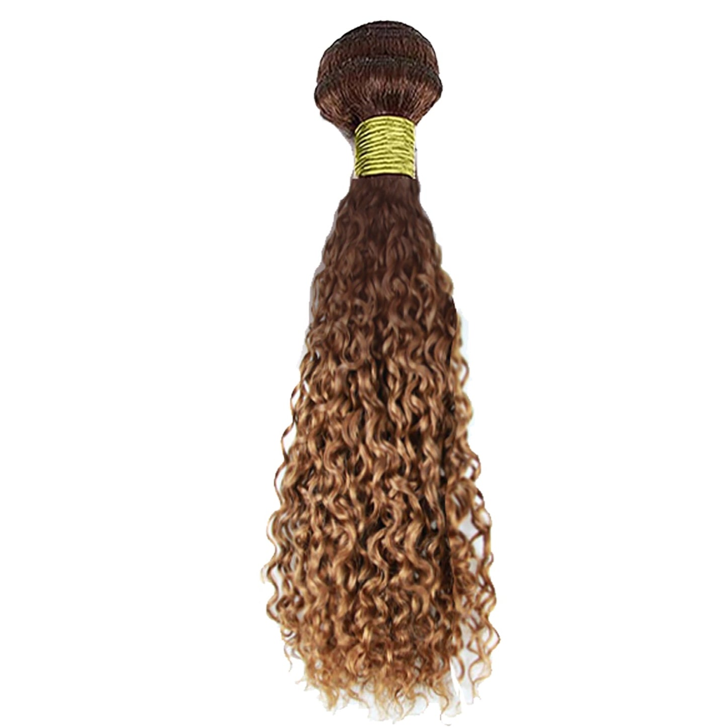 Ombre Brown & Auburn (4/30) Jerry Curl 100% Virgin Human Hair Bundles | Warm Two-Tone Curls