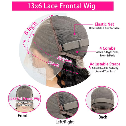 4/27 Highlight Body Wave Wig – 13x6 HD Lace Full Frontal Up To 42 Inch Human Hair
