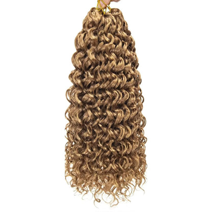 #27 Water Wave Crochet 100% Human Hair - Honey Blonde Wave Boho Braiding Hair For Miracle Knots (50g/Pack) (Copy) (Copy)