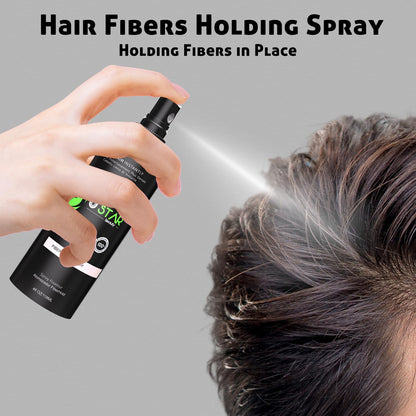 Ustar Hair Building Fibers .97oz/27.5g  4 in 1 Gift Pack (Hair Fibers, Comb, Spray Applicator, FiberHold Spray)