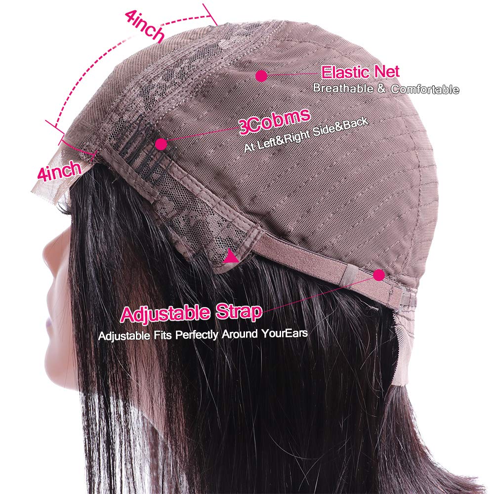Short Bob Wigs Human Hair Lace Closure