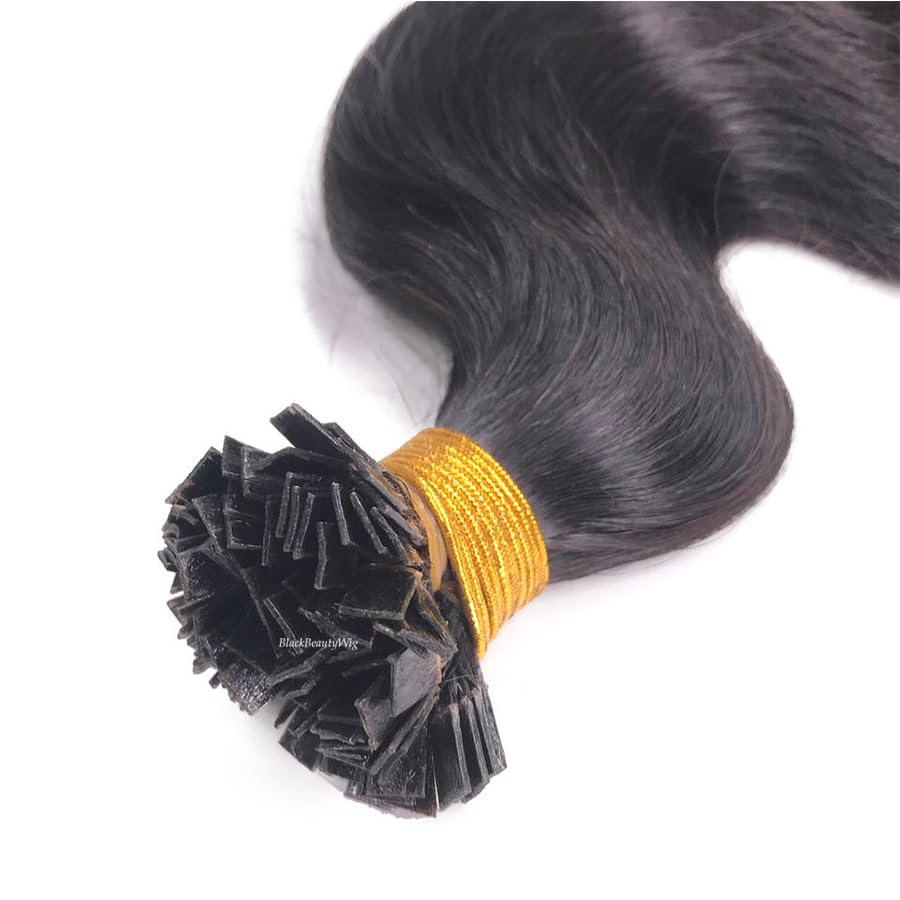 Flat K Tip 100% Premium Human Hair Extension – Body Wave Black