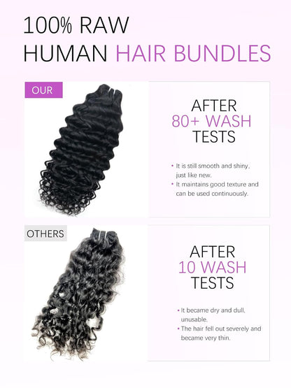 Double Drawn Burmese Curly Full End Unprocessed 100% Human Hair Natural Color | Single Donor Cuticle Aligned Bundles 10"-26"
