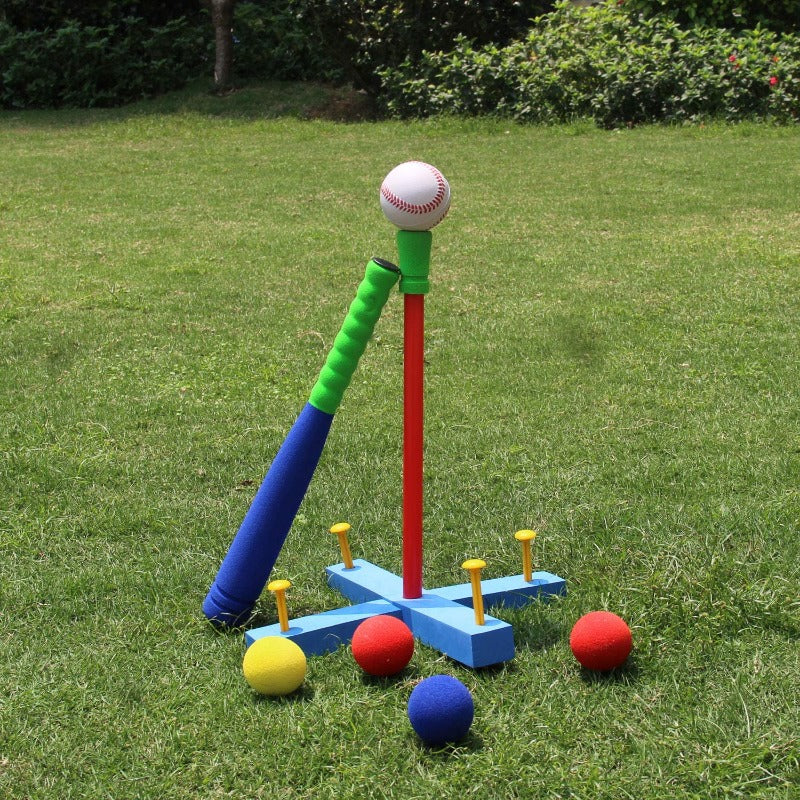 CeleMoon 16.5 Inch Foam T Ball Kids Baseball Softball Bat Set Batting Tee, Blue
