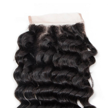5x5 HD Lace Closure Deep Wave – Natural Black High Quality Human Hair | Pre-Plucked, Skin-Melt HD Lace