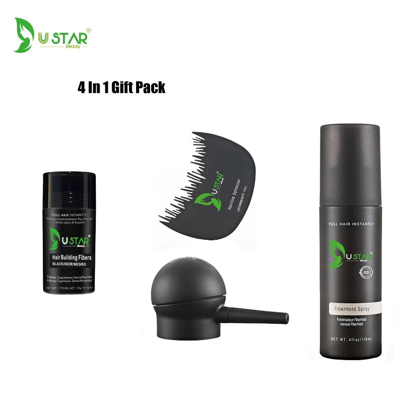 Ustar Hair Building Fibers set 4 in 1 