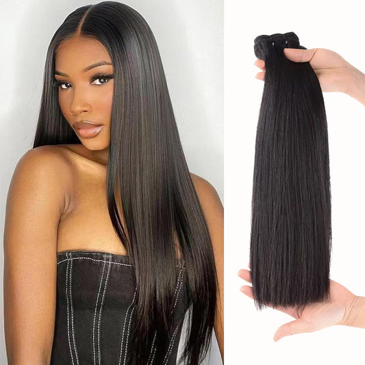Super Double Drawn bundles Same Length Strands in the bundles from One Donor black | 100% Unprocessed Indian Raw Hair Extensions