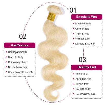 Ustar Mink Hair Russian Blonde body wave 