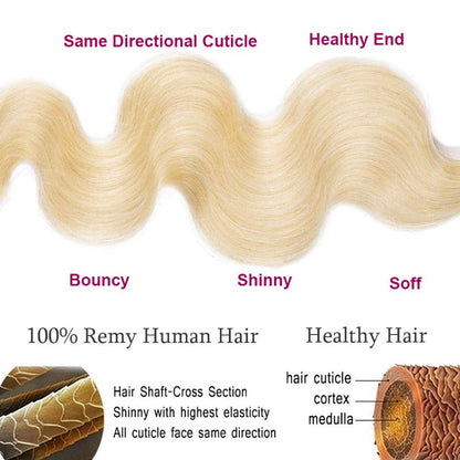 Ustar Mink Hair Russian Blonde body wave 