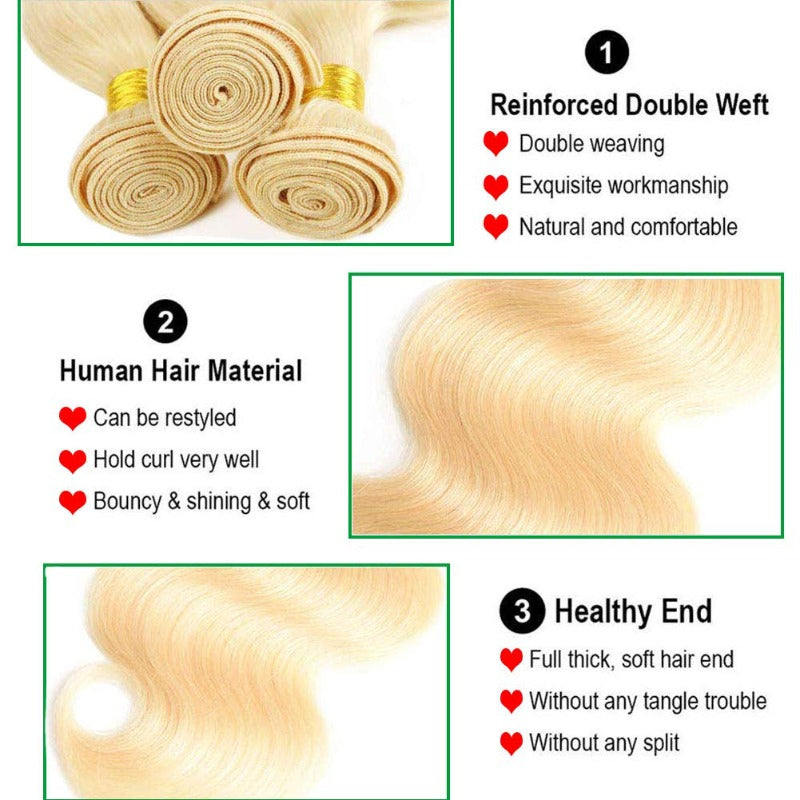 Ustar Mink Hair Russian Blonde body wave 