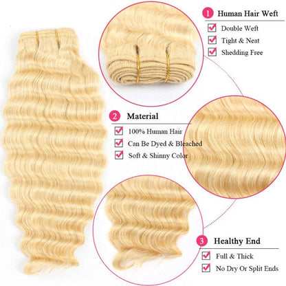 Mink Hair Russian Blonde deep wave 