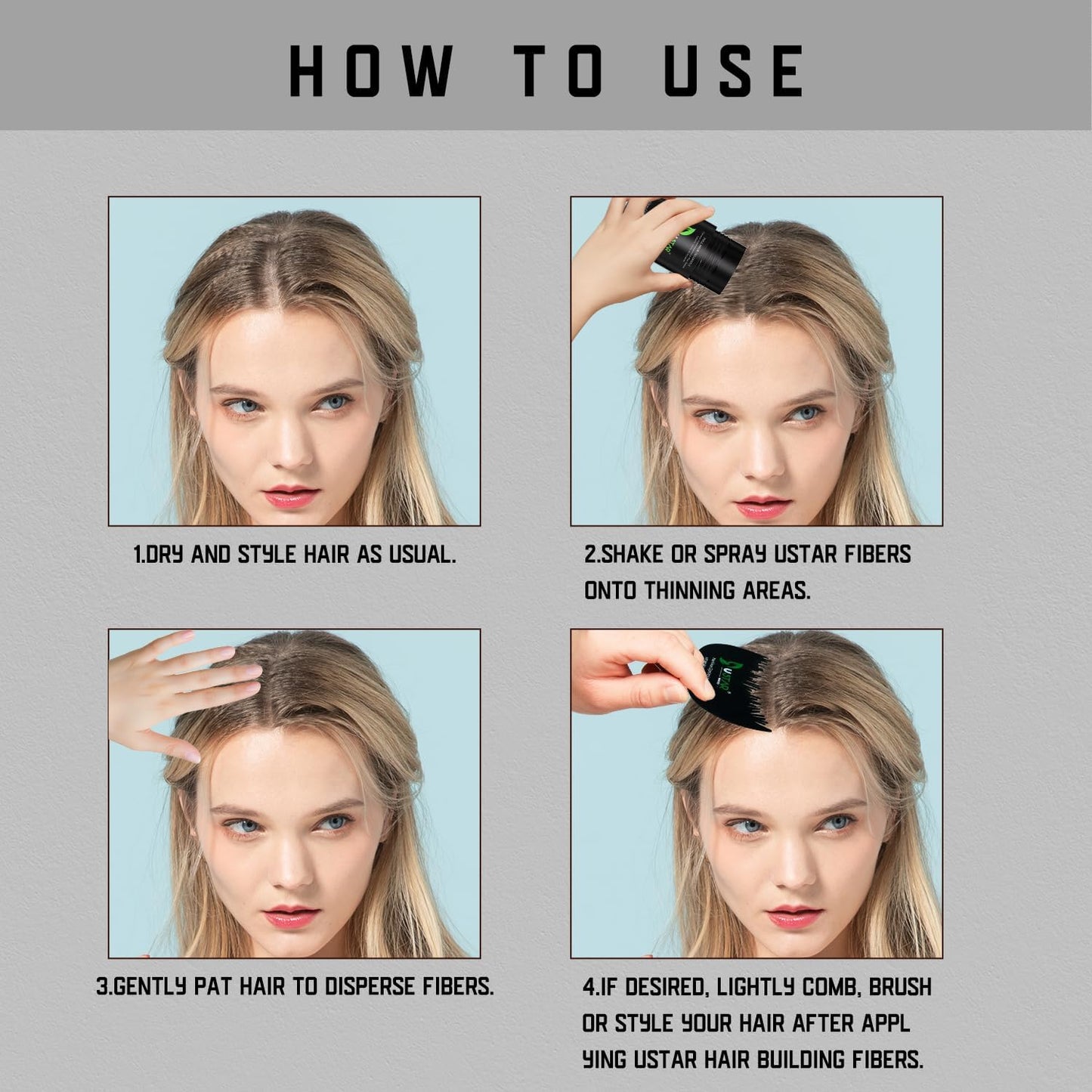 USTAR Hair Building Fibers .97oz - Buy One Get One 50% Off