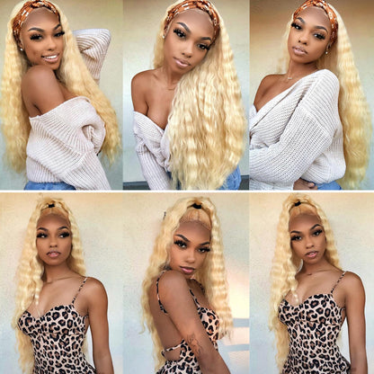 13x4 HD Lace Frontal 613 Blonde Deep Wave 100% Human Hair Swiss Lace, Skin-melt Lace, Invisible Lace – Ear to Ear