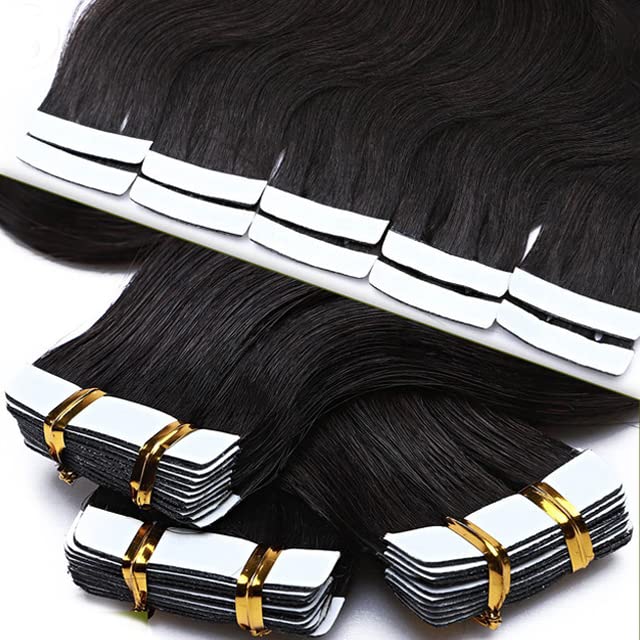 Premium Tape-in Human Hair Natural Color Body Wave – 20Pcs/Pack, Virgin Raw Hair, No Tangle, Seamless Blend