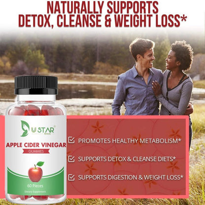 Apple Cider Vinegar Gummies For Men And Women, Weight Loss, Immunity & Detox