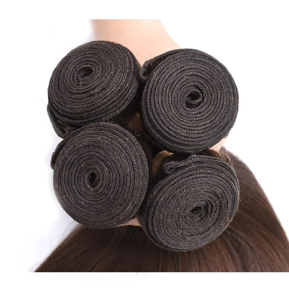 Medium Brown (#4) Body Wave 100% Human Hair Bundles | Soft Waves & Natural Blend | Single Donor Cuticle Intact 100g