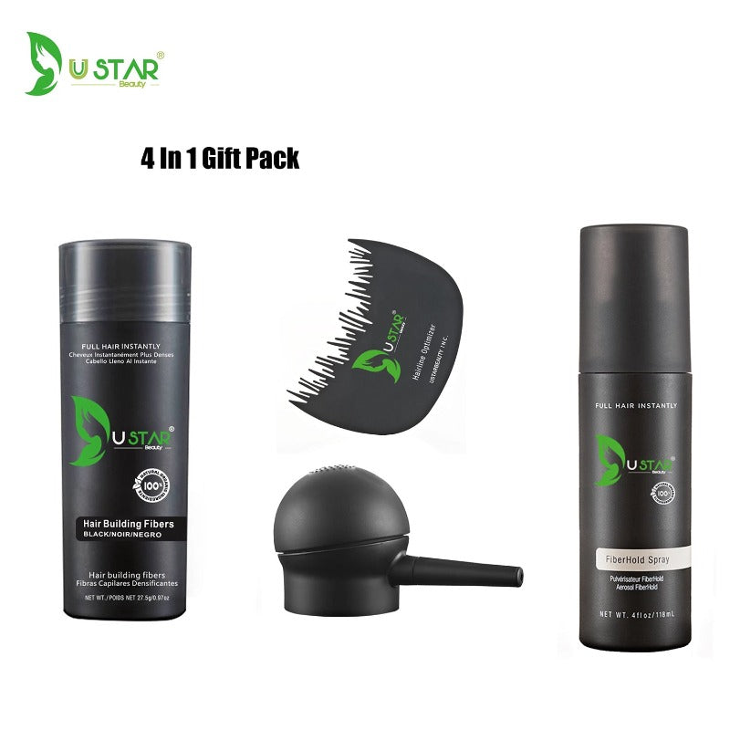 Ustar Hair Building Fibers set 4 in 1