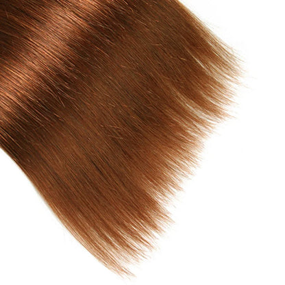 100% Auburn (#33) Straight Human Hair Bundles | Vibrant Color & Silky Smooth | Single Donor Cuticle Intact 100g