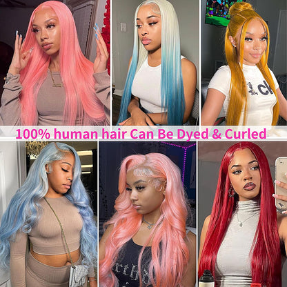 Transparent Lace 13x4 Frontal Wig Color Blonde(613) Straight 100% Human Hair