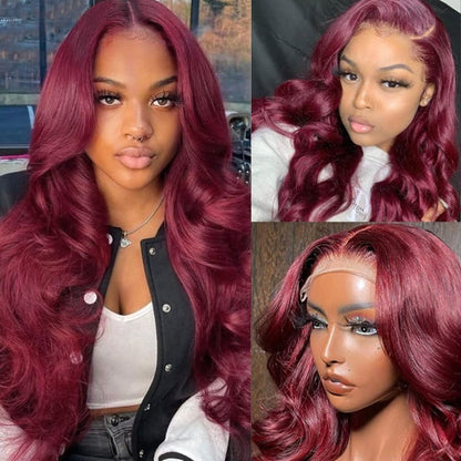 Burgundy Body Wave wig