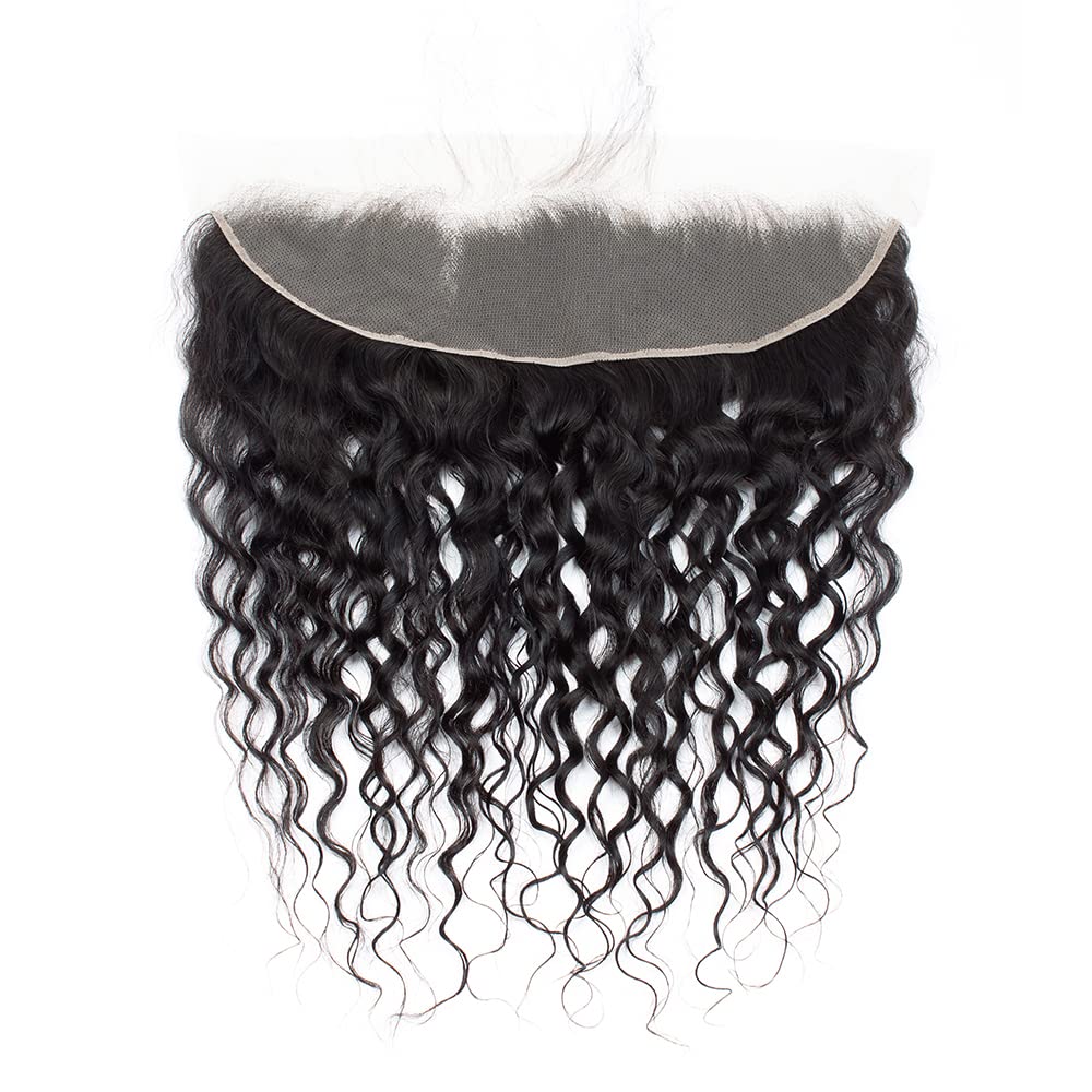 13x4 Transparent Lace Frontal Natural Wave Bleached Knots Brazilian Hair