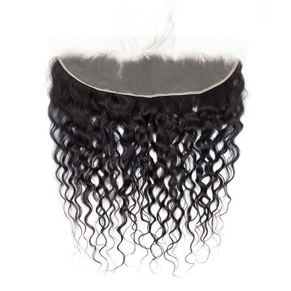 13x4 Transparent Lace Frontal Natural Wave Bleached Knots Brazilian Hair