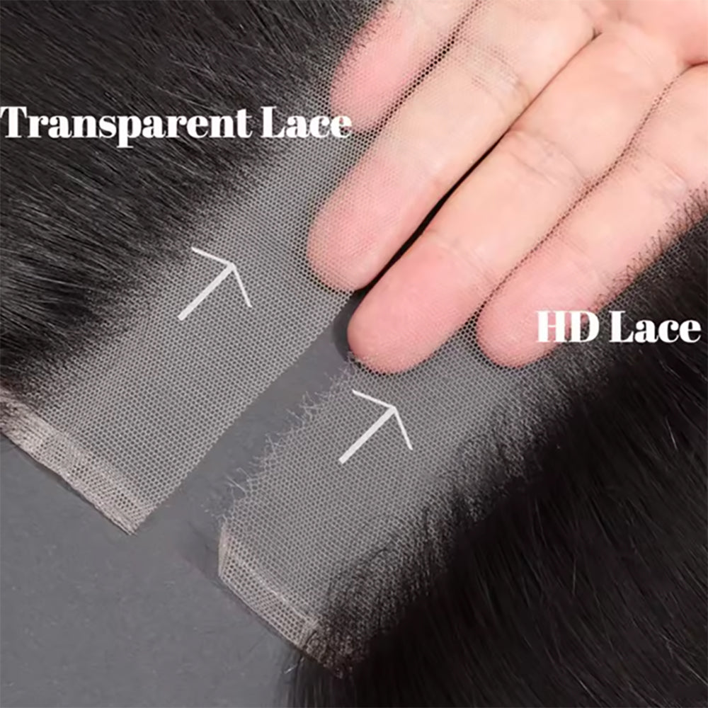 5x5 Transparent Lace Burmese Curl Lace Closure Brazilian Virgin Human Hair | Free Part, Bleached Knots