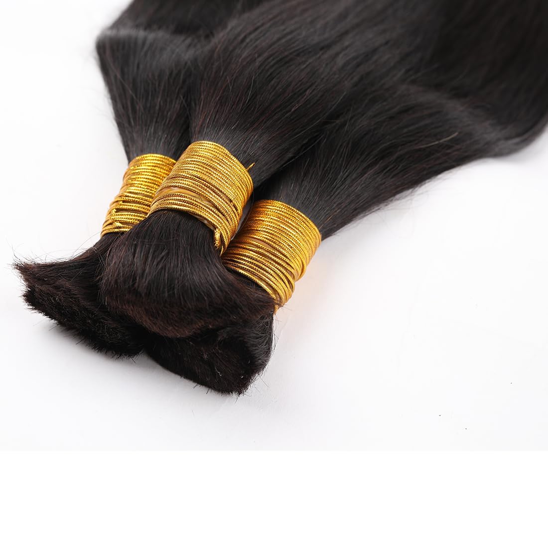 100% Human Hair Boho Braiding Hair - Straight Texture Natural Black 100g/Bundle