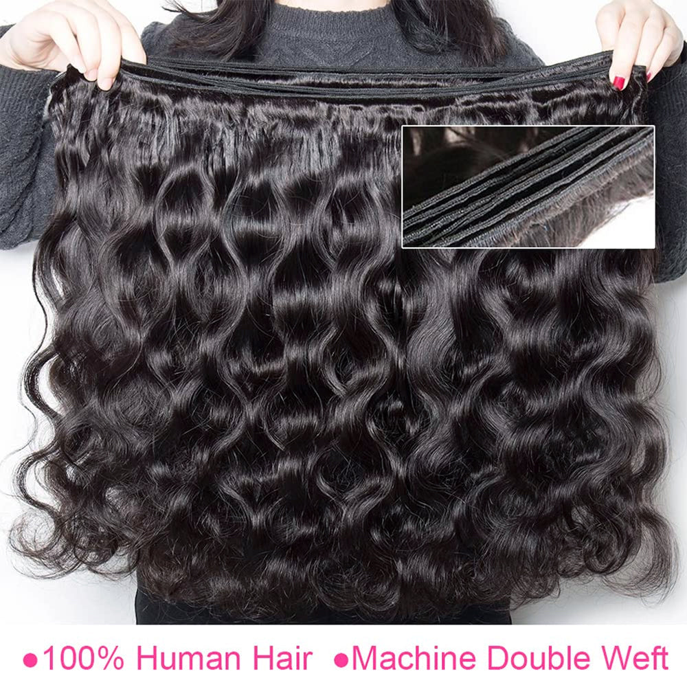100% Affordable Human Hair Bundles - #1 Jet Black Body Wave Remy Hair Extensions (10"-30")