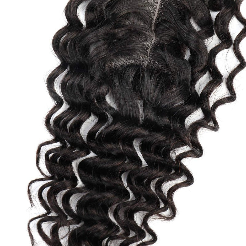 Deep Wave  Lace Closure Brazilian Virgin Human Hair 