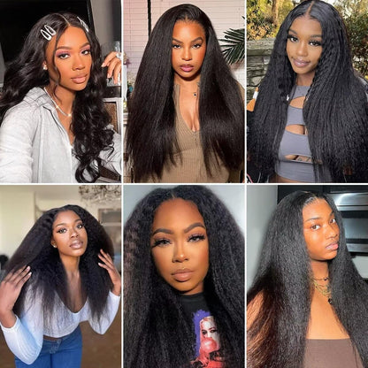 5x5 HD Lace Closure Kinky Straight – Natural Black 100% Human Mink Hair | Pre-Plucked, Skin-Melt HD Lace