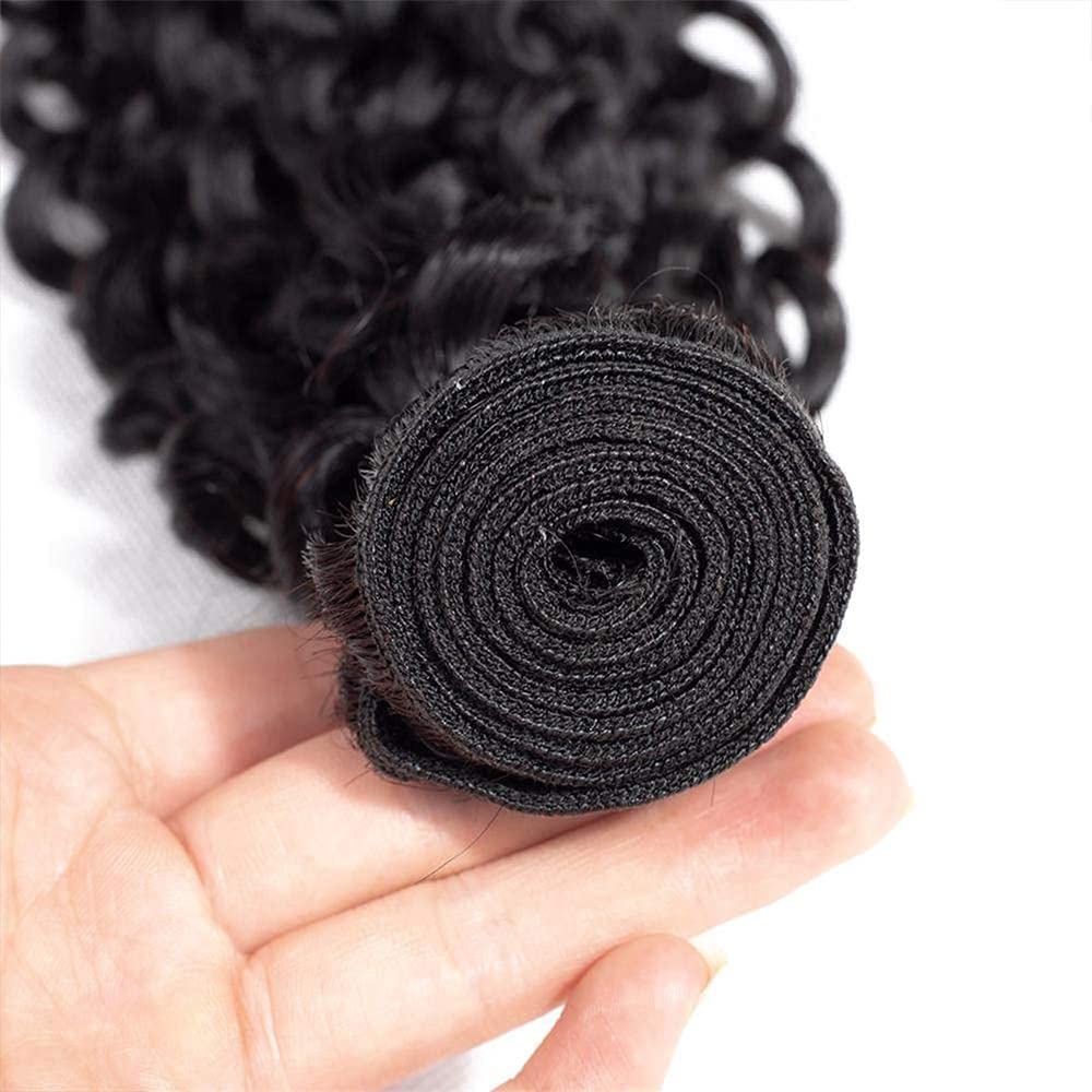 100% Human Hair Bundles - Kinky Curl Natural Black Remy Hair Extensions (8"-30")