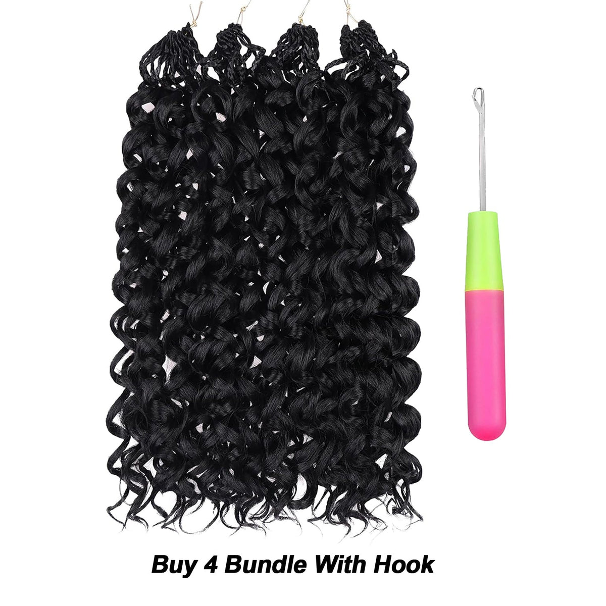 Burmese Curly Crochet 100% Human Hair - Boho Braiding Hair For Miracle Knots (50g/Pack)