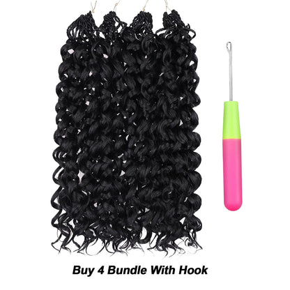 Burmese Curly Crochet 100% Human Hair - Boho Braiding Hair For Miracle Knots (50g/Pack)