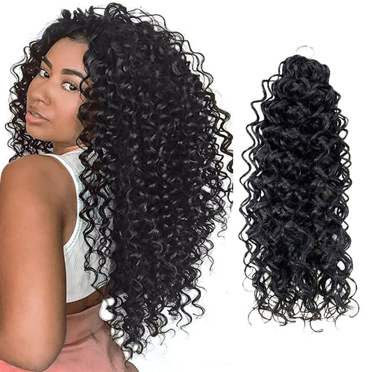 Blended Hair Crochet Extensions - Spanish Wave Boho Braiding Hair (50 strands/pack)