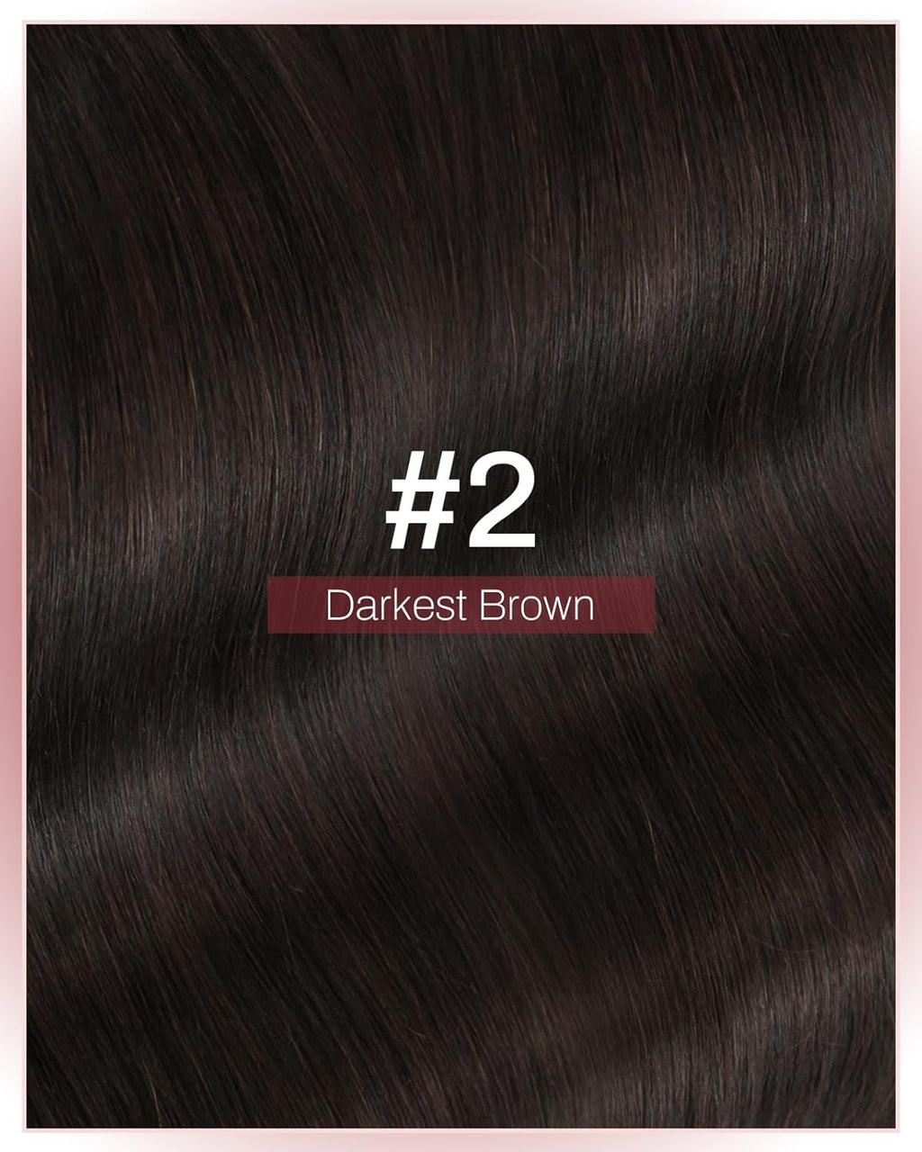 Premium Tape-in  Dark Brown Straight Human Hair  Color #2– 20Pcs/Pack,  No Tangle, Seamless Blend