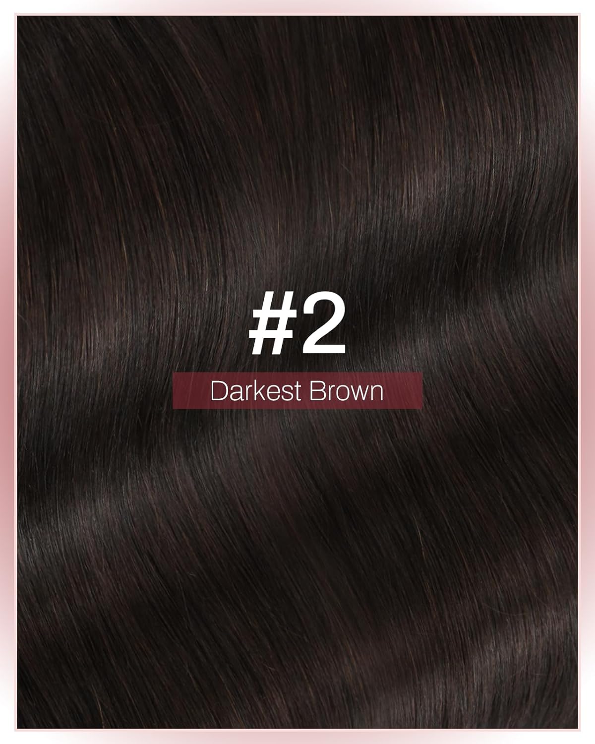 Premium Tape-in  Dark Brown Straight Human Hair  Color #2– 20Pcs/Pack,  No Tangle, Seamless Blend