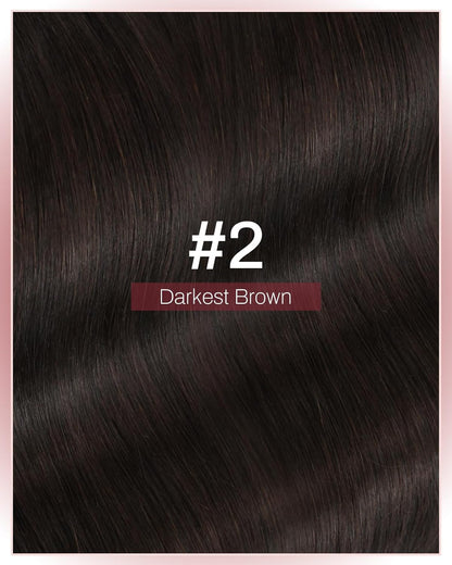 Premium Tape-in  Dark Brown Straight Human Hair  Color #2– 20Pcs/Pack,  No Tangle, Seamless Blend
