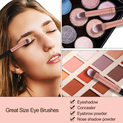 BS-MALL 16pcs Makeup Brushes  Premium Synthetic Professional Makeup Eye Brushes Kit(Rose Gold)