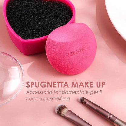 BS-MALL 14 Pcs Makeup BrushesStand Up Set With Makeup Sponge And Cleaner