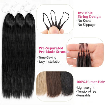 #30 Deep Wave Crochet 100% Human Hair - Rich Chestnut Brown Deep Wave Boho Braiding Hair For Miracle Knots (50g/Pack)