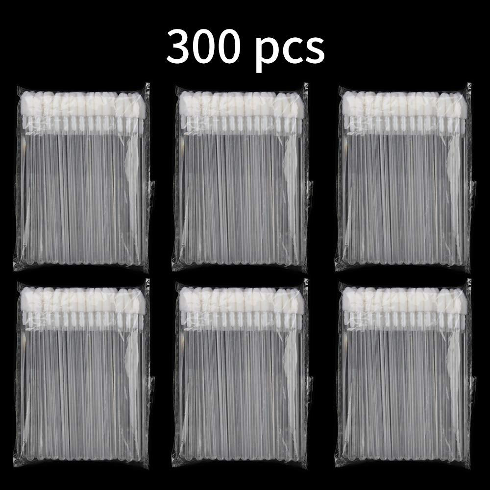 200 Pieces Disposable Lip Brushes Premium Lipstick Gloss Wands Applicator Makeup Tool Kits, White Handle