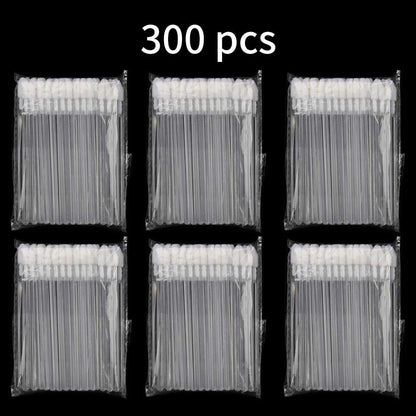 200 Pieces Disposable Lip Brushes Premium Lipstick Gloss Wands Applicator Makeup Tool Kits, White Handle